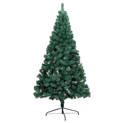 Vidaxl Medio Árbol De Navidad Con Luces Y Bolas Verde 150 Cm_3