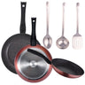 3 Pacote De 3 Panelas Ø20/24 E 28 Cms + 3pc Conjunto De Utensílios De Cozinha De Aço Inoxidável