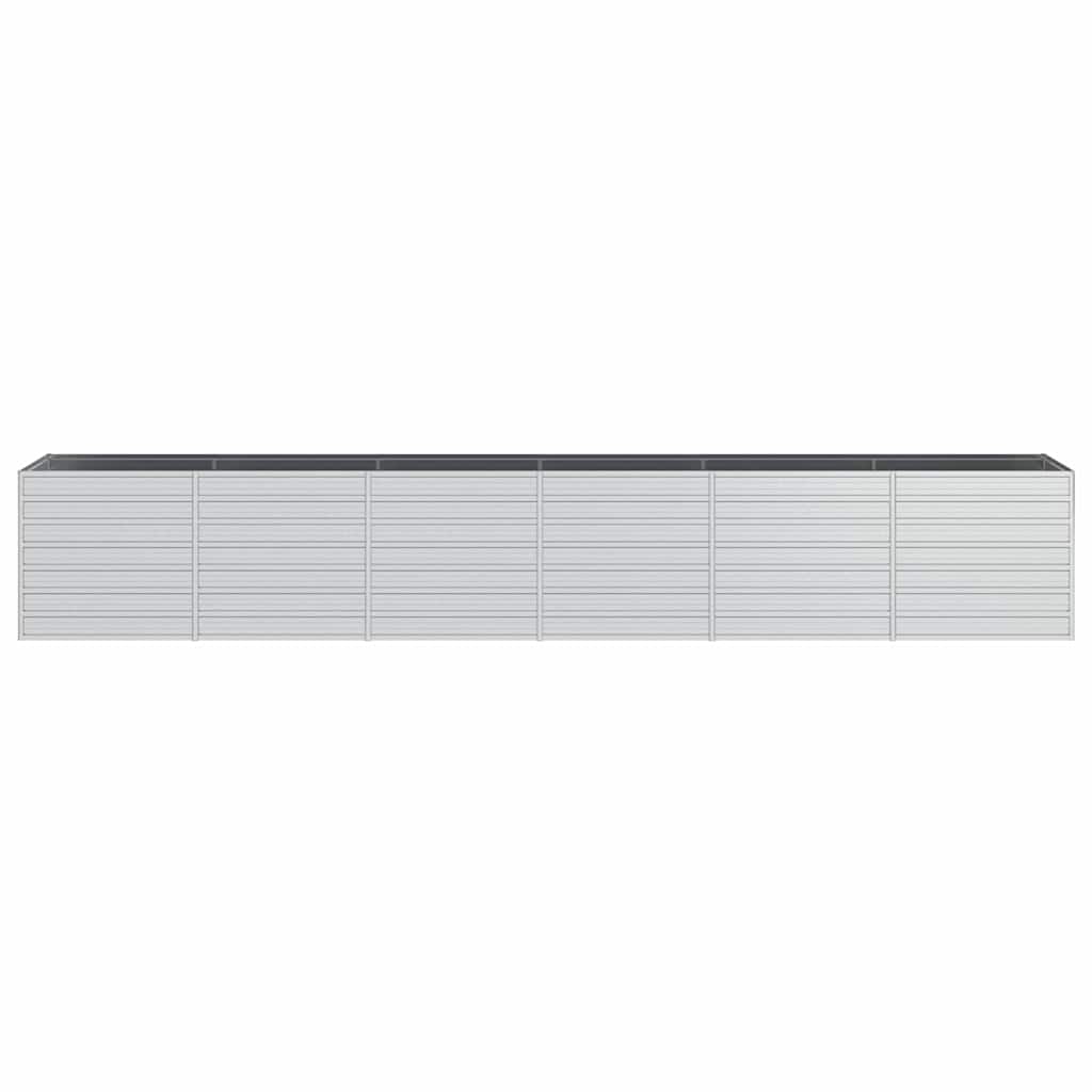 Arriate De Acero Galvanizado Plateado 480x80x77 Cm_3