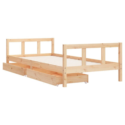Vidaxl Estructura De Cama Para Niños Con Cajones Madera Pino 90x200 Cm_3