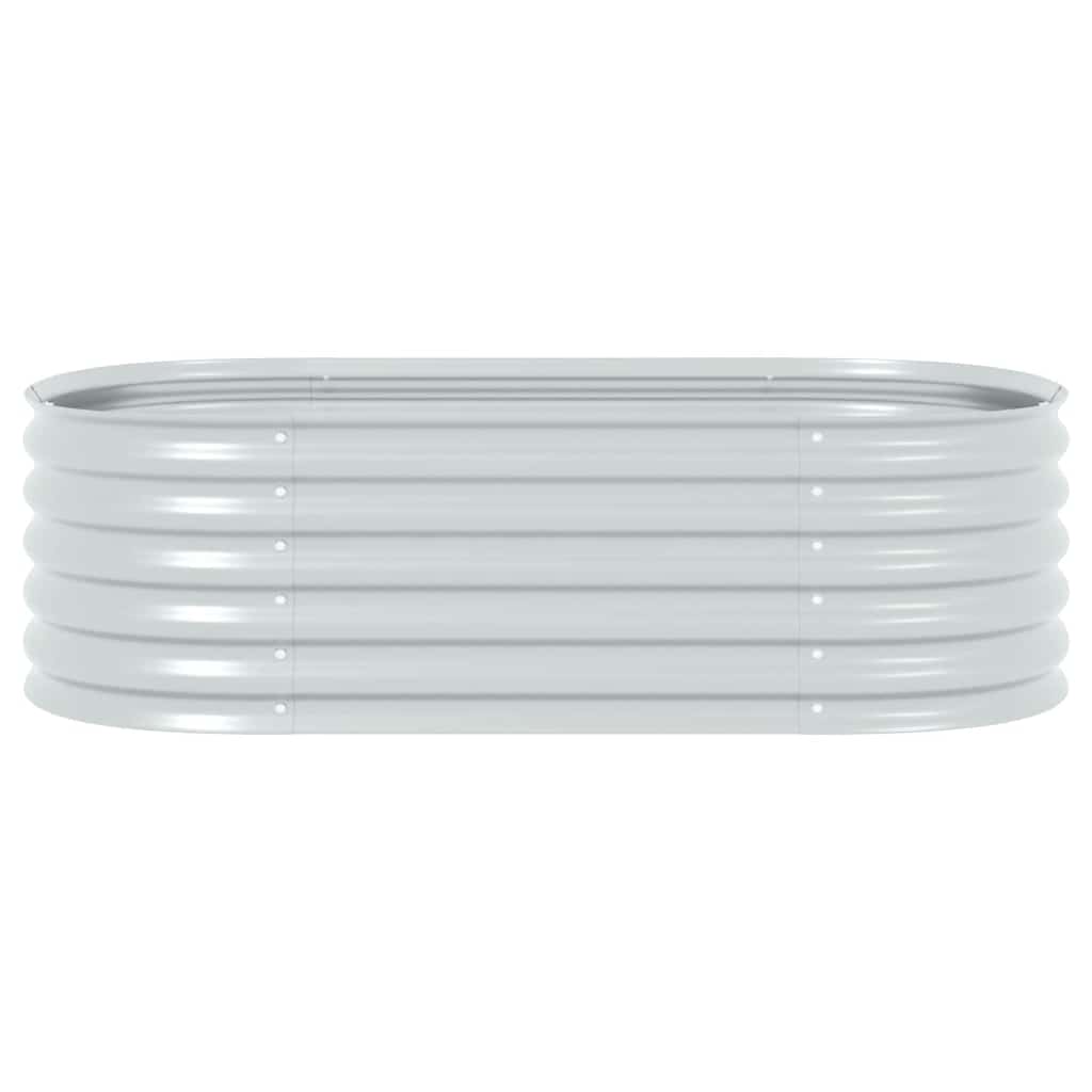 Arriate De Acero Galvanizado Plateado 160x80x44 Cm_4