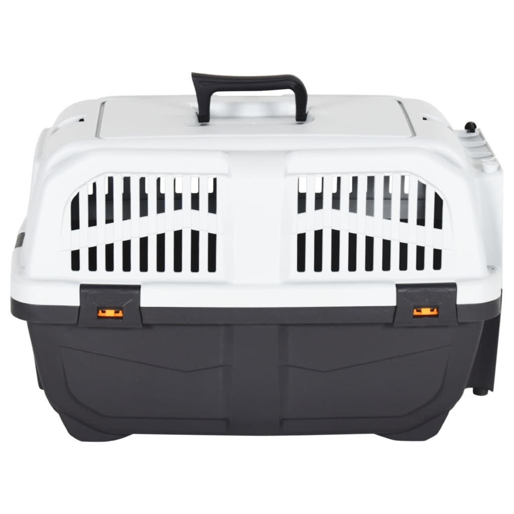 Vidaxl Transportín De Mascotas Puerta Metal Polipropileno 60x40x39 Cm_3