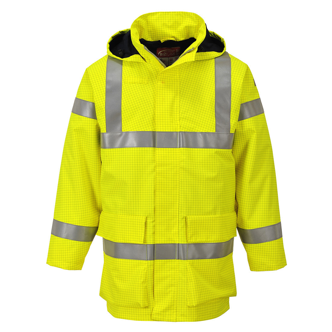 Chaqueta Ligera De Alta Visibilidad, Ignífuga Y Antiestática Bizflame Rain / Xl / Amarillo_1
