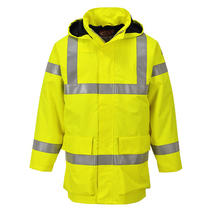 Chaqueta Ligera De Alta Visibilidad, Ignífuga Y Antiestática Bizflame Rain / Xl / Amarillo_1
