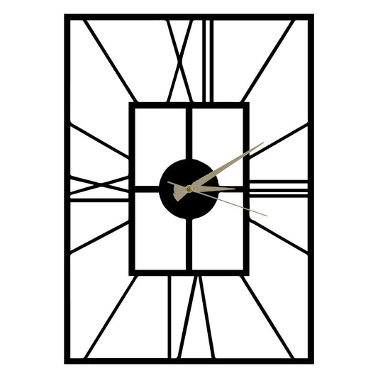 Reloj De Pared Cuadrado Metal Estilo Básico_0