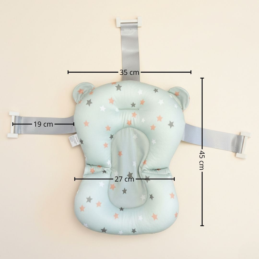 Bathby Cojín De Baño Antideslizante Con Estampado De Corona Para Estrellas azul, Cómodo Y Seguro_2