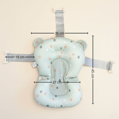 Bathby Cojín De Baño Antideslizante Con Estampado De Corona Para Estrellas azul, Cómodo Y Seguro_2