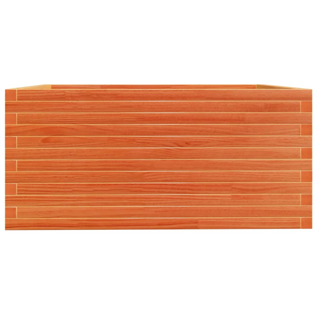 Jardinera Madera Maciza De Pino Marrón Cera 100x100x49,5 Cm_5