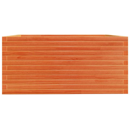 Jardinera Madera Maciza De Pino Marrón Cera 100x100x49,5 Cm_5