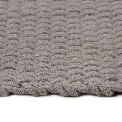 Alfombra Rectangular Algodón Gris 180x250 Cm / Vetonek_1