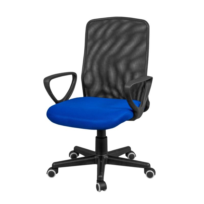 Silla De Oficina Coco Malla, Azul, 58 X 88,5–100,5 X 55_1