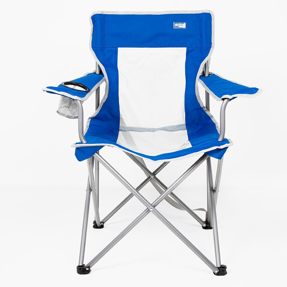 Silla Plegable Camping Con Posavasos Y Respaldo Transpirable Aktive_1