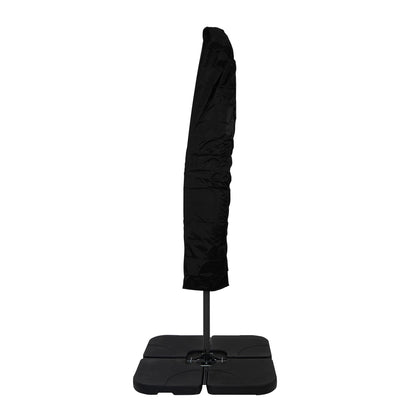 Parasol Excéntrico Led 3 M Con Base Cuadrada – Negro_2