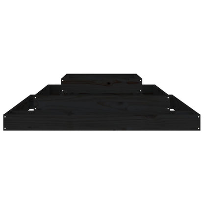 Jardinera Madera Maciza De Pino Negro 110x110x27 Cm_4