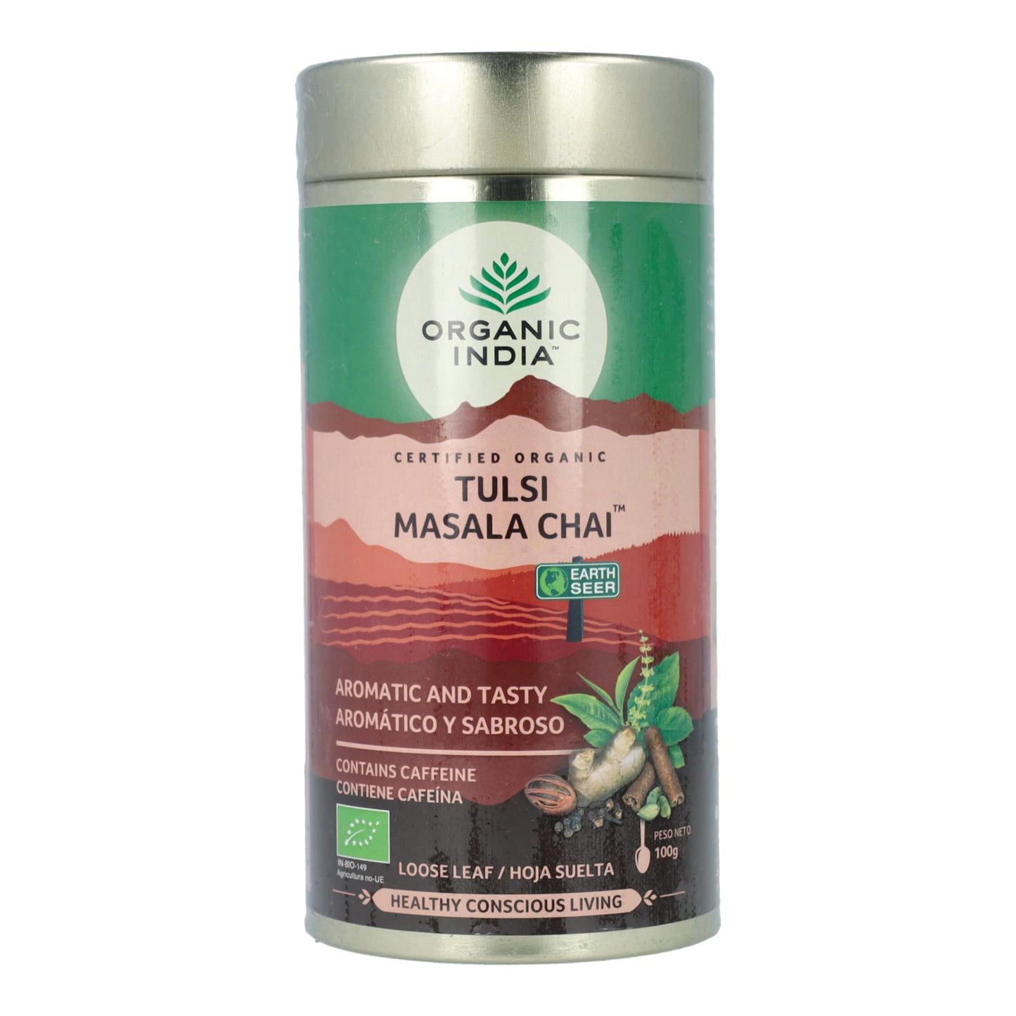 Tulsi e Masala Chai Biológico Índia 100g
