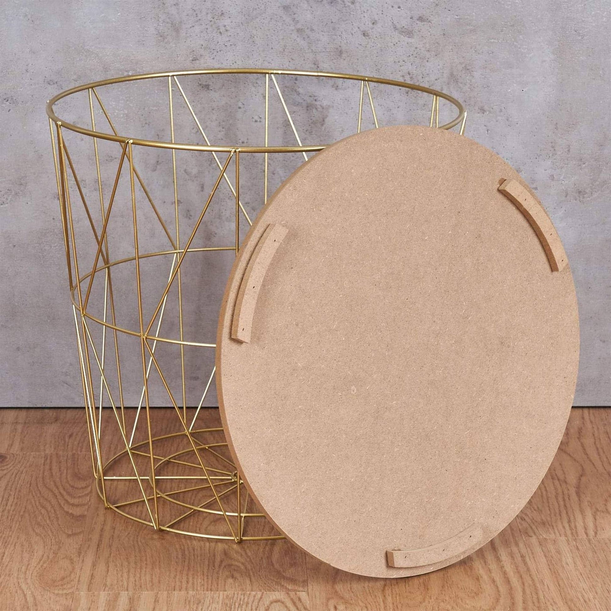 Well Home Mesa Auxiliar De Metal 'kumi' Gold Ø40x41cm_3