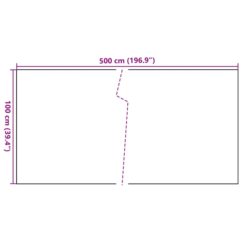 Toldo Para Balcón Ratán Sintético Blanco 500x100 Cm / Vetonek_0