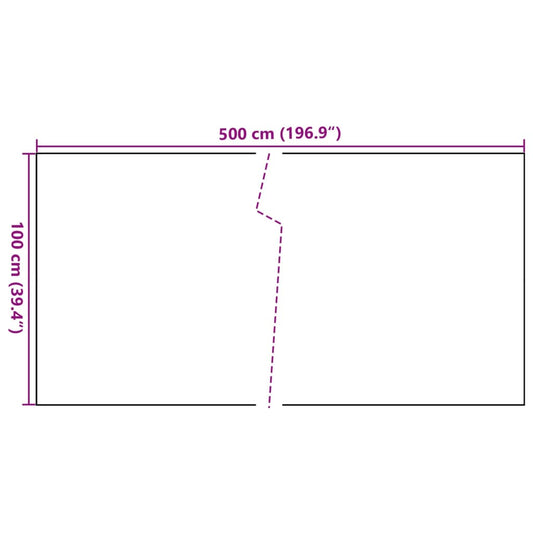 Toldo Para Balcón Ratán Sintético Blanco 500x100 Cm / Vetonek_0
