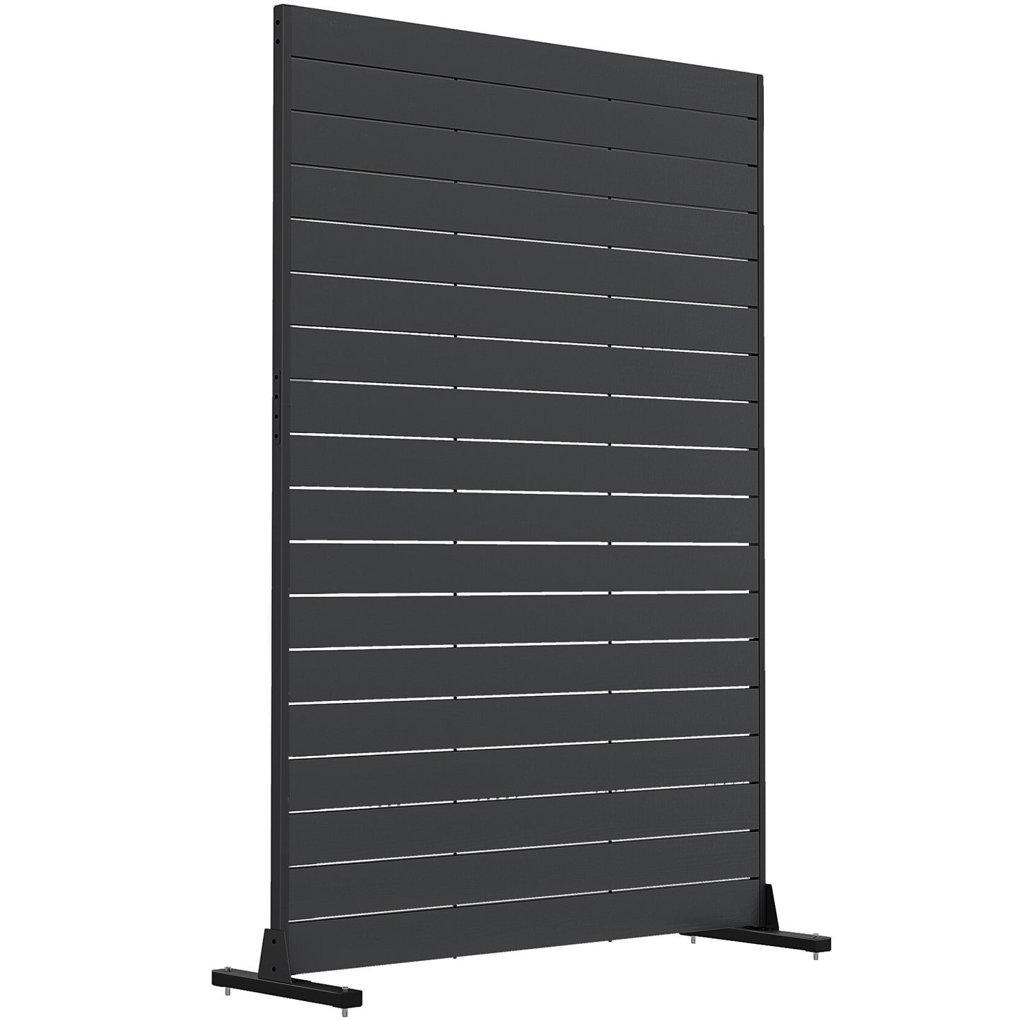 Outsunny Biombo De 6 Paneles De Hdpe 120x174 Cm Con Soporte Negro_0