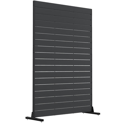 Outsunny Biombo De 6 Paneles De Hdpe 120x174 Cm Con Soporte Negro_0