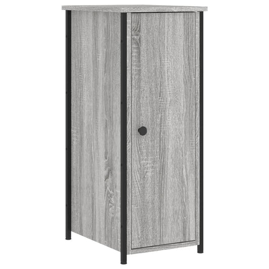 Mesita De Noche Madera De Ingeniería Gris Sonoma 32x42x80 Cm_0