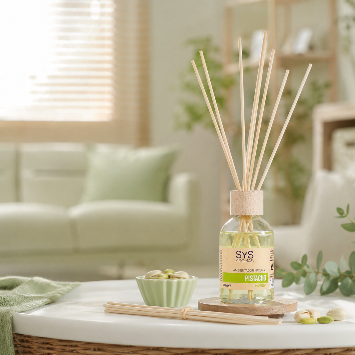 Ambientador Mikado Pistacho SYS Aromas 50 ml | Aroma Dulce y Gourmand | Cálido y Envolvente_1