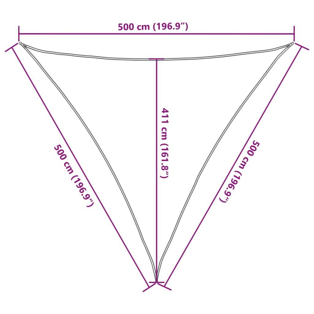 Vidaxl Toldo De Vela Hdpe Verde Claro 160 G/m² 5x5x5 M_2
