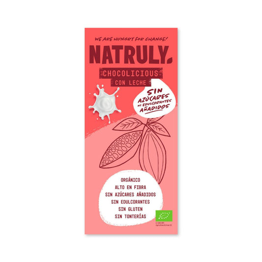 Tablete de Chocolate de Leite Natruly BIO Chocolicious 85 g