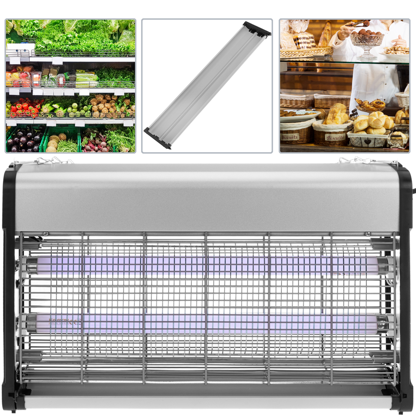 Mata Insectos Eléctrico Profesional De 2 Tubos 15w Uv 30w_1