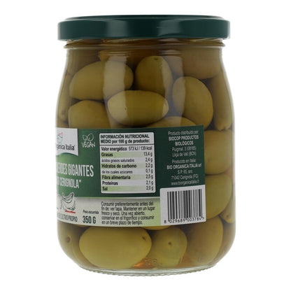 Azeitonas Verdes Gigantes Bio Organica Itália 550 gr