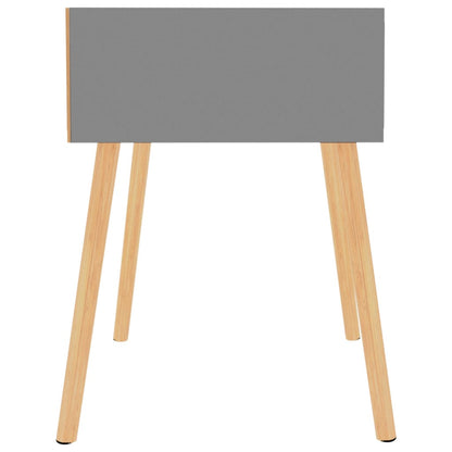 Mesita De Noche Madera De Ingeniería Gris 40x40x56 Cm_2