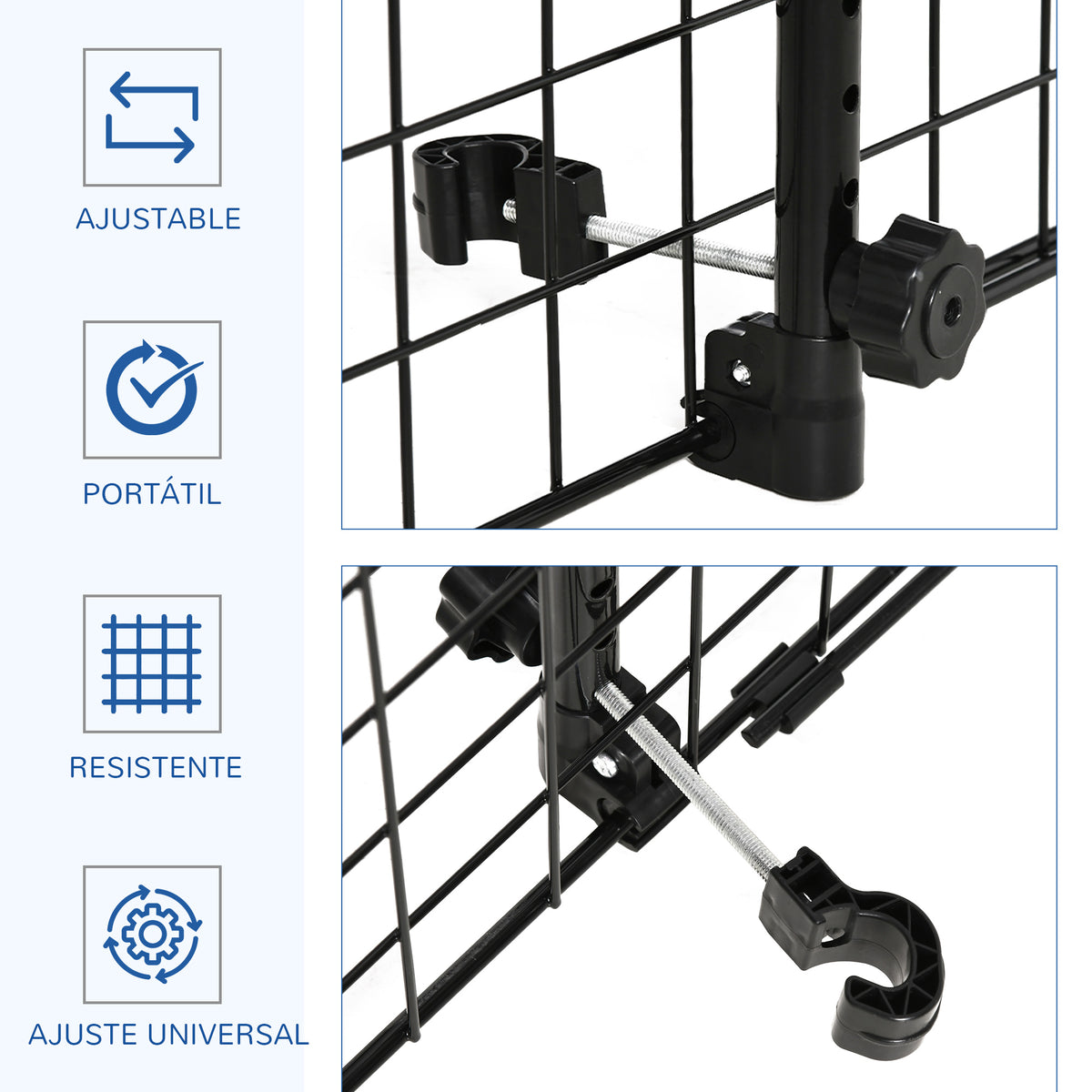 Pawhut Rejilla Seguridad De Coche Para Perros Extensible Universal 91-152x30 Cm_3