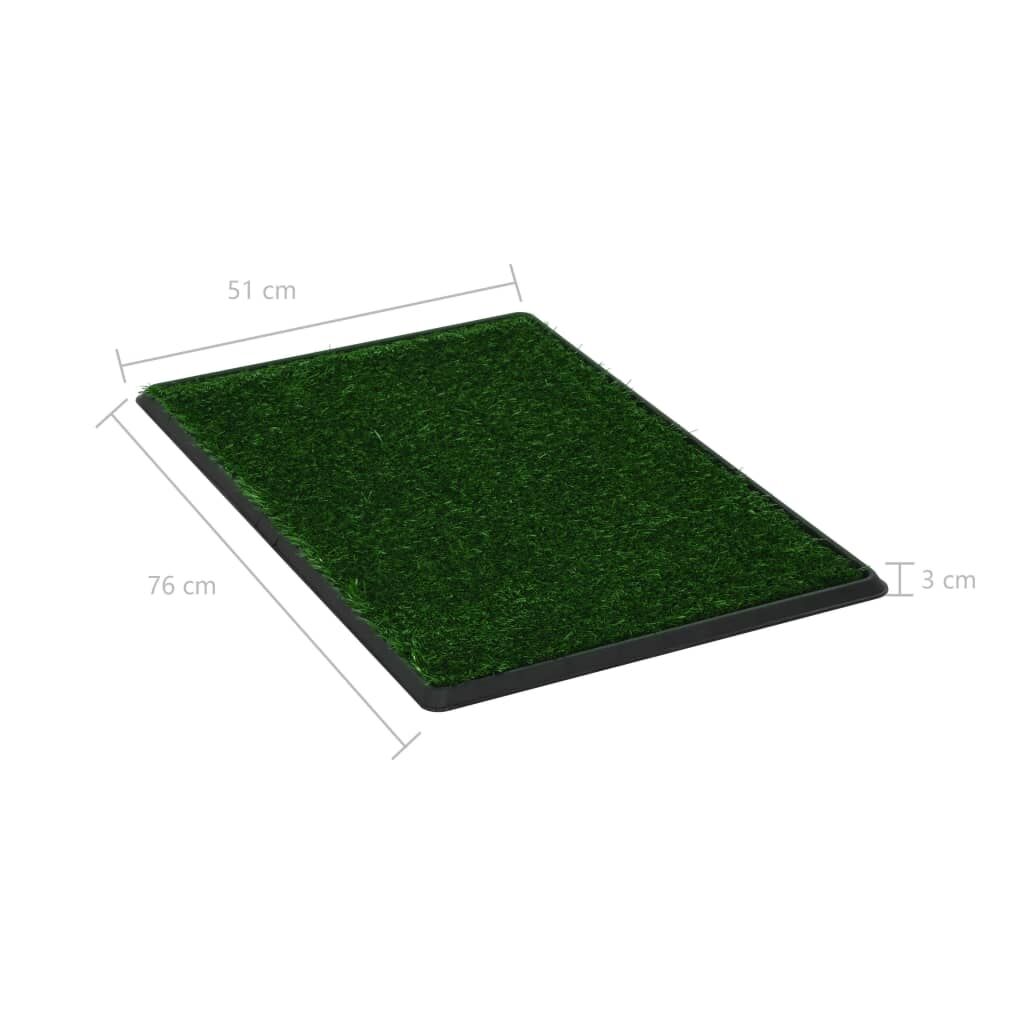Vidaxl Inodoros Mascotas Con Bandeja Césped Artificial 2 Uds 76x51x3cm_2