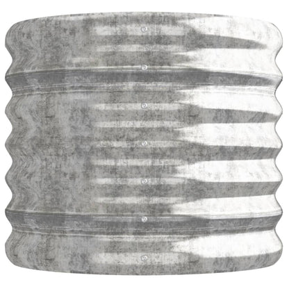 Jardinera De Acero Galvanizado Plateado 114x40x68 Cm_3