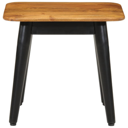 Mesa De Centro Hierro Y Madera Maciza De Mango 45x45x40 Cm_0