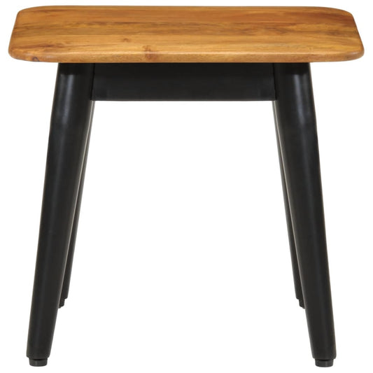 Mesa De Centro Hierro Y Madera Maciza De Mango 45x45x40 Cm_0