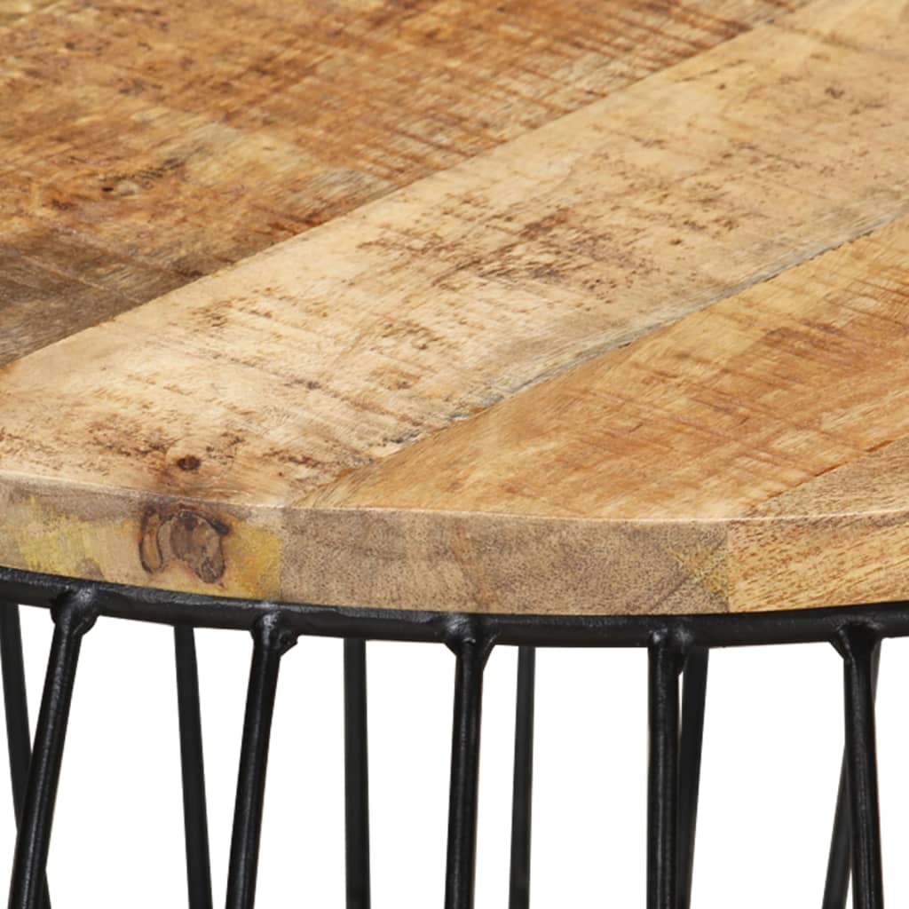 Mesa De Centro Madera De Mango Rugosa Ø68_2