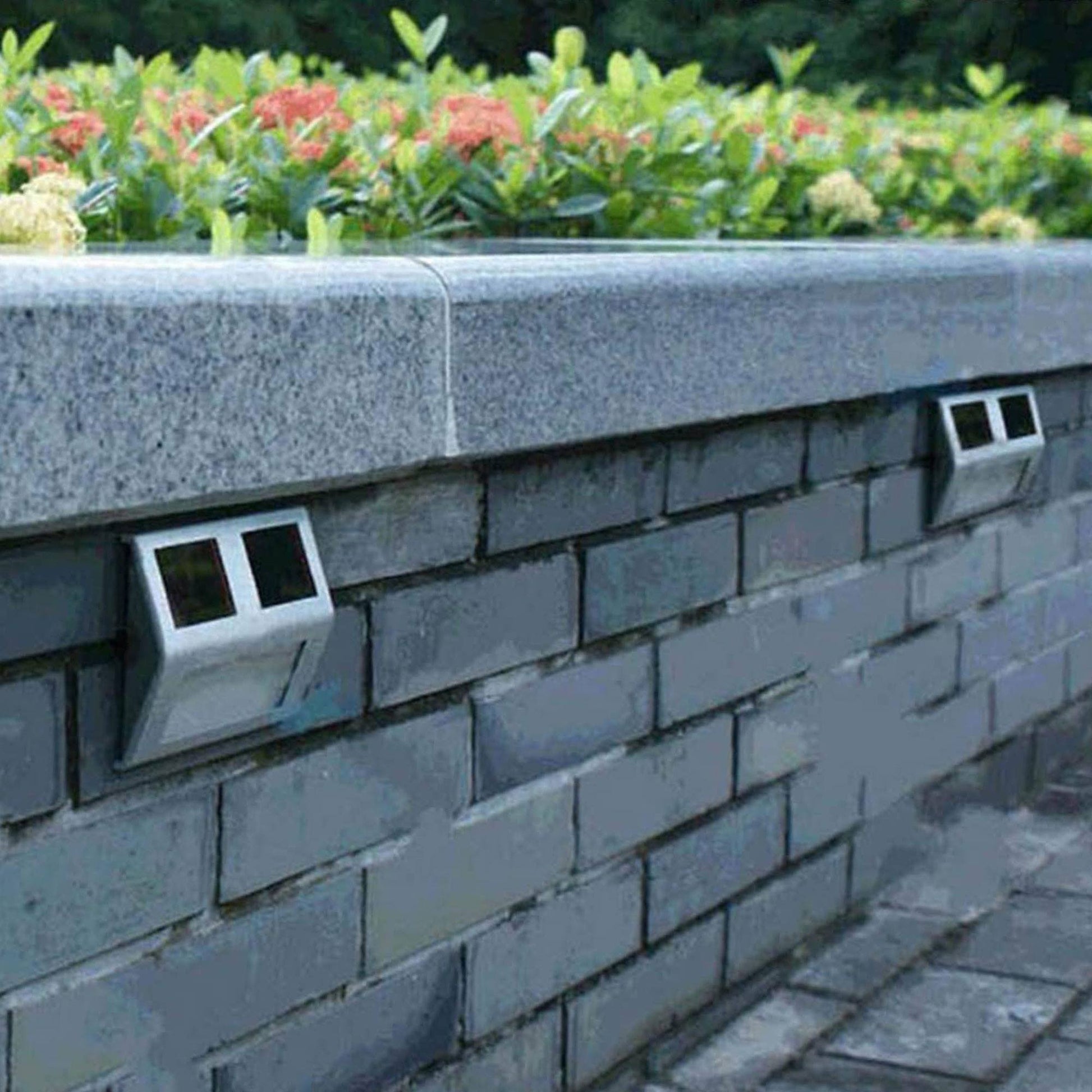 Well Home - Set De 4 Luces Solares En Acero Inoxidable Con 2 Leds_3