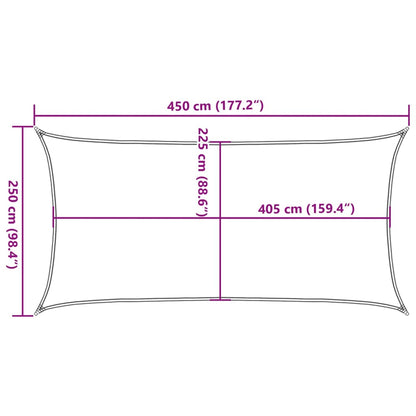 Vidaxl Toldo De Vela Verde Oscuro Hdpe 160 G/m² 2,5x4,5 M_2