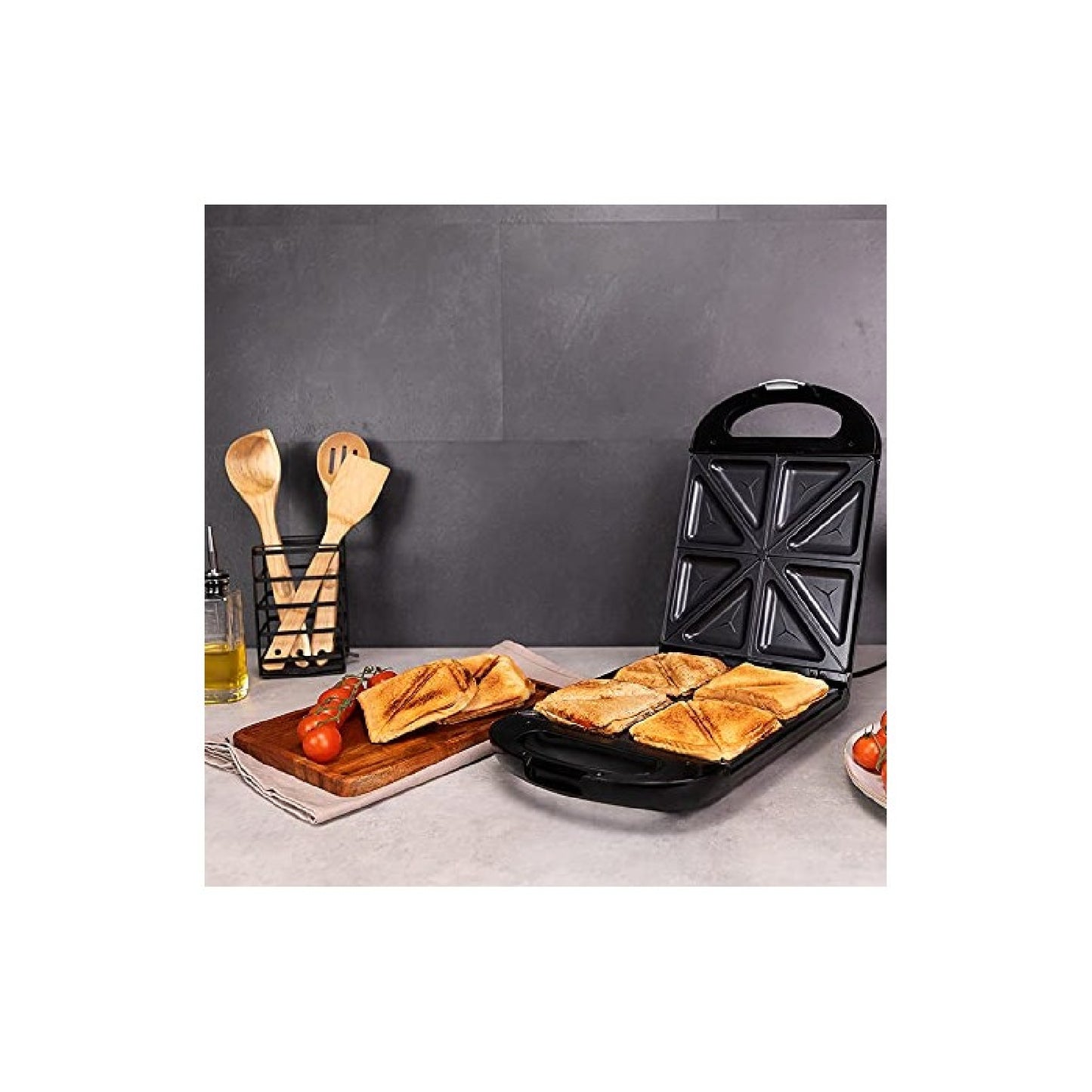 Sandwichera Rock'ntoast Family. 1500 W, Capacidad Para 4 Sandwiches, Revestimiento Antiadherente, Rapidez De Calentamiento Y Tostado Uniforme, Acero_1