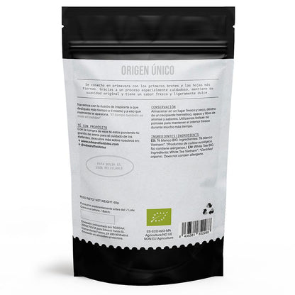 Chá branco a granel biológico Edward Fields 60g