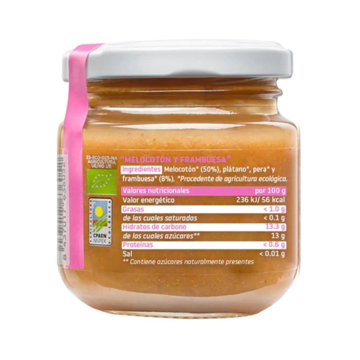 Smileat Framboesa e Pêssego Biológico Pote, 130g