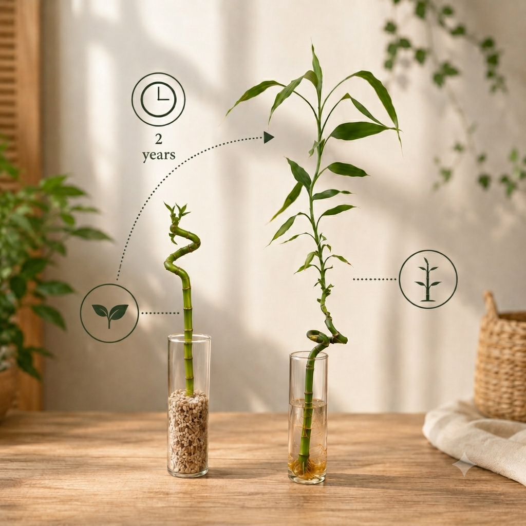 Lucky Bamboo Set De 6 - Dracaena Sanderiana - 40-45 Cm - Planta De Interior_5