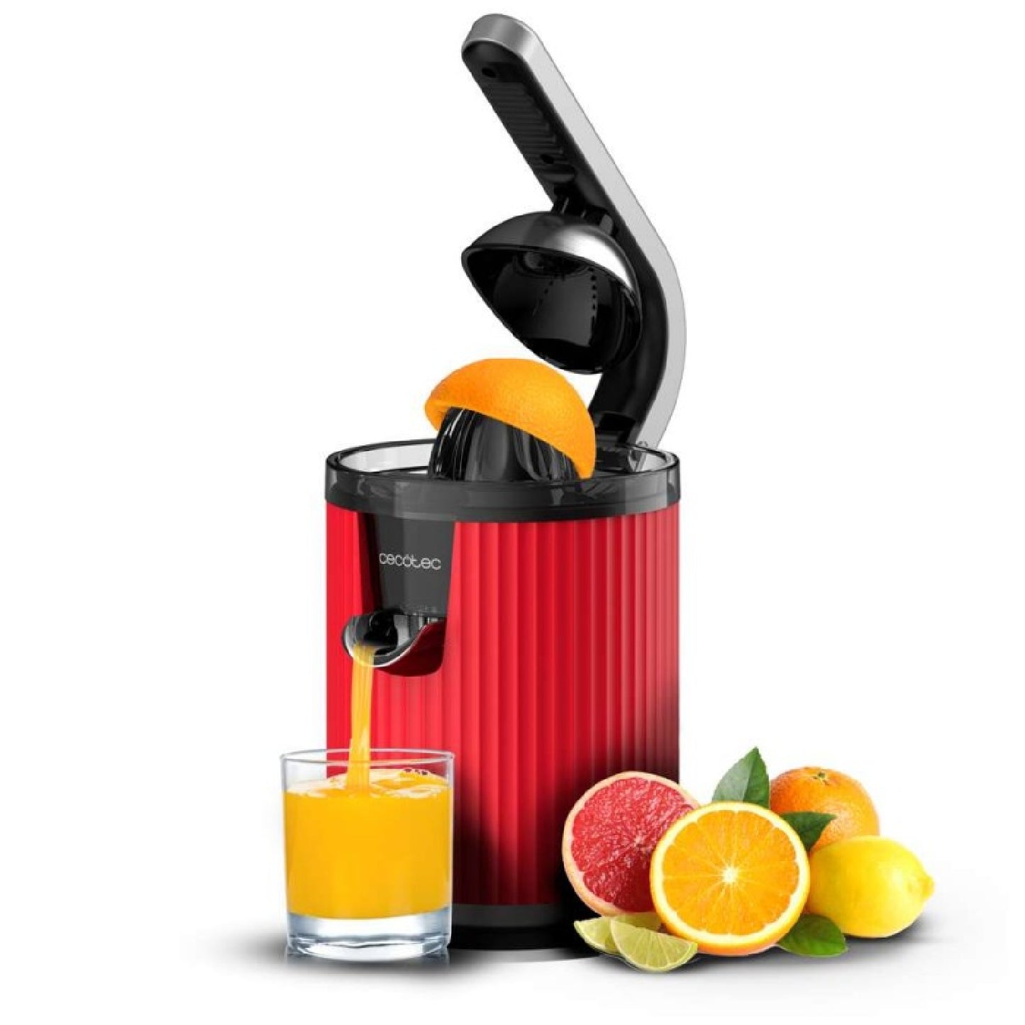 Cecotec Exprimidor Eléctrico Naranjas Y Cítricos Xqueeze Retrojuice 600 Red, Potencia 600 W, Capacidad 1 L_2