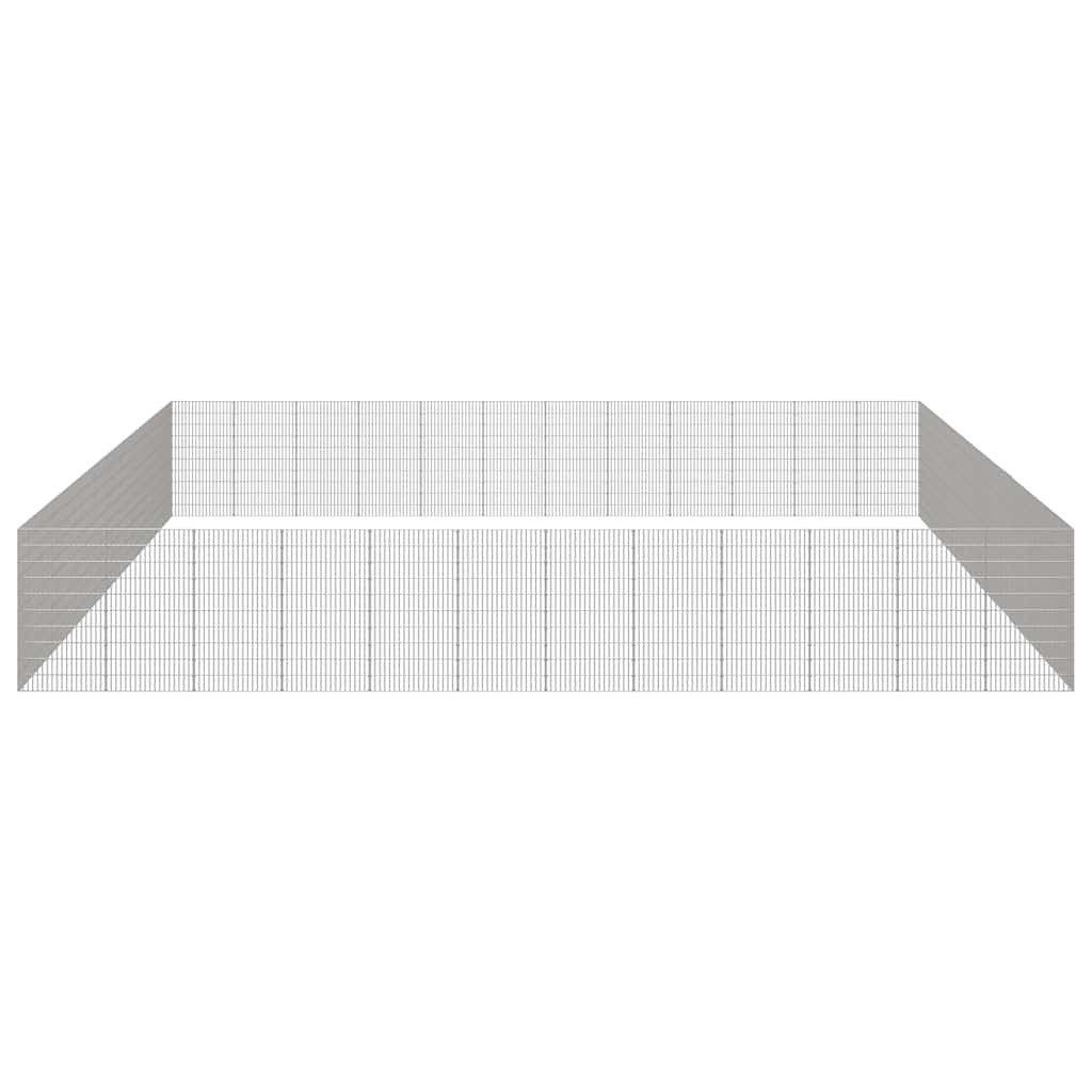 Vidaxl Recinto Corral Animales 48 Paneles Hierro Galvanizado 54x100 Cm_3