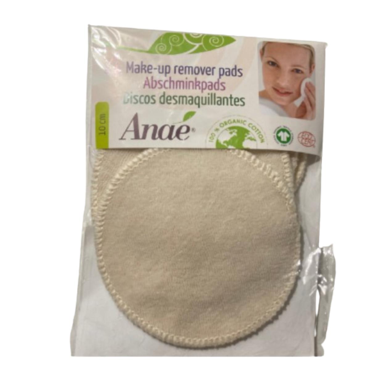 Discos desmaquilhantes laváveis ​​de algodão orgânico Anaé, 4 unidades