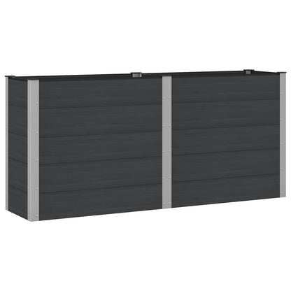 Arriate Elevado Negro 200 X 50 X 91 Cm Wpc Y Aluminio_0