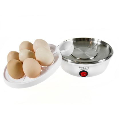 Cuece Huevos Eléctrico, 7huevos Cocidos, Ajuste Electrónico Cocción, Soporte Extraíble, Sin Bpa Adler Ad4459 Blanco_2