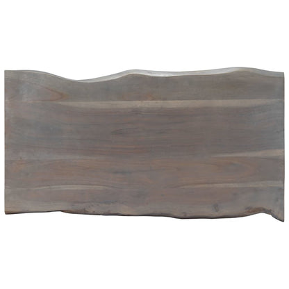 Mesa De Centro Borde Natural Acacia Maciza Gris 115x60x40 Cm_3