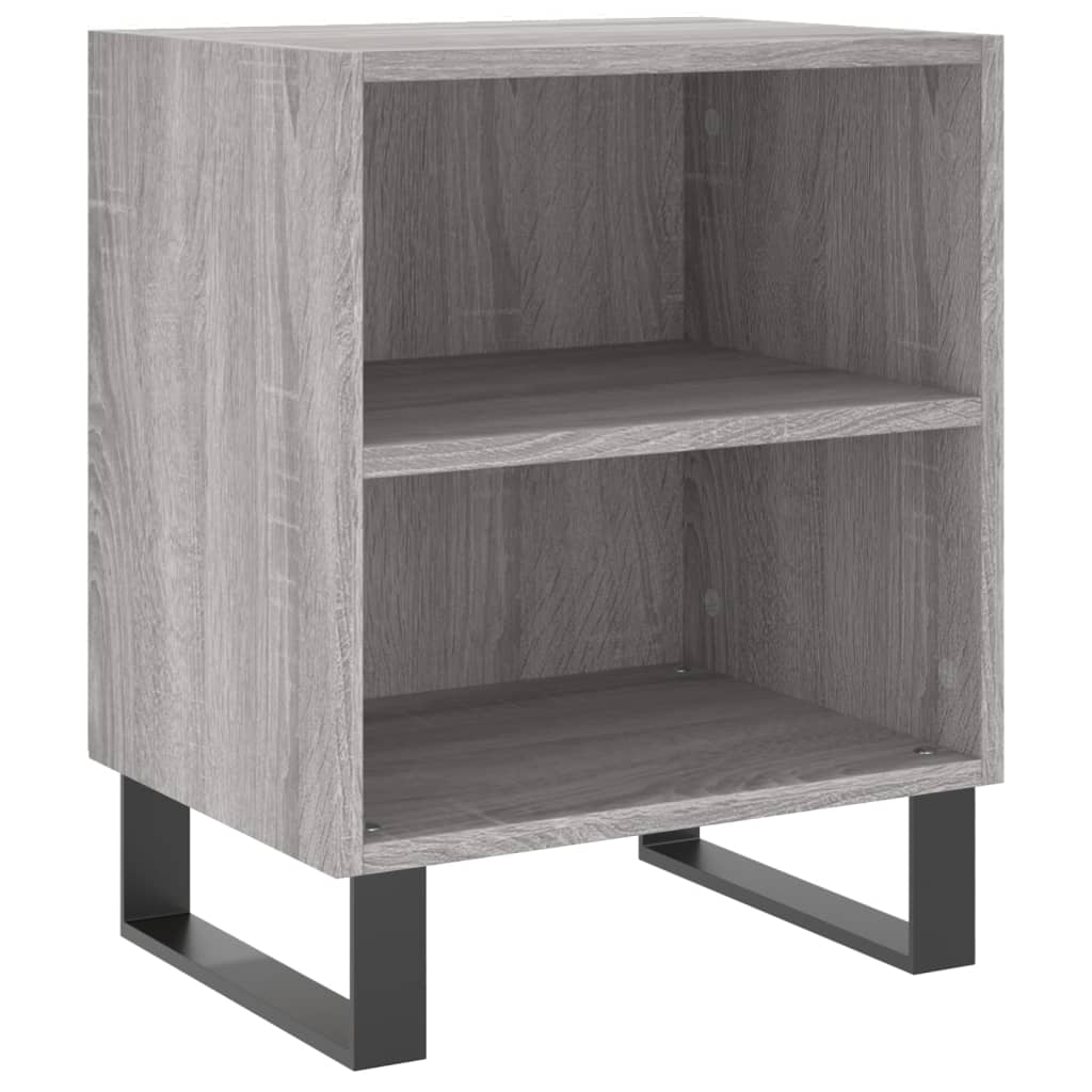 Mesita De Noche Madera De Ingeniería Gris Sonoma 40x30x50 Cm_0